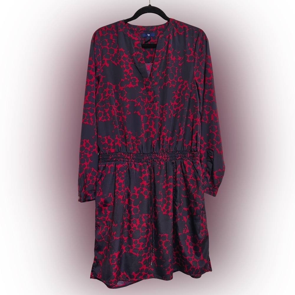 GAP Long Sleeve Drawstring Dress
